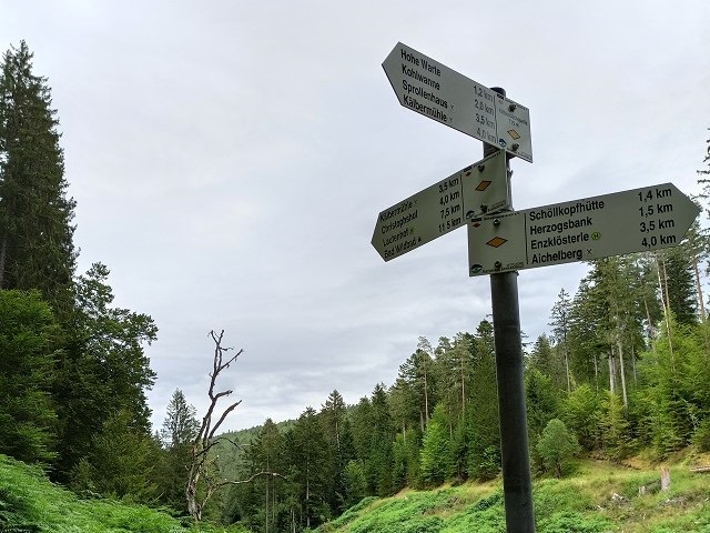 Schwarzwald Wanderwegenetz Rautenbeschilderung Schwarzwaldverein