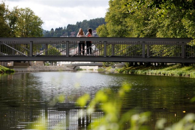Schwarzwald Urlaub Familienurlaub Nagold Stadtpark Kleb Brücke Klumpp